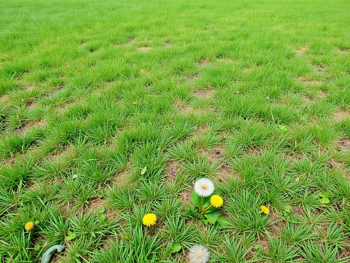 Lawn before service